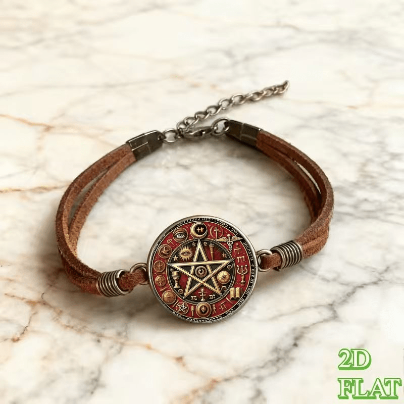 Vintage 2D Flat Pattern Bracelet, Fashionable Gift